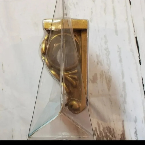 Graber Pair of gold leaf drapery scones NEW - Picture 4 of 5